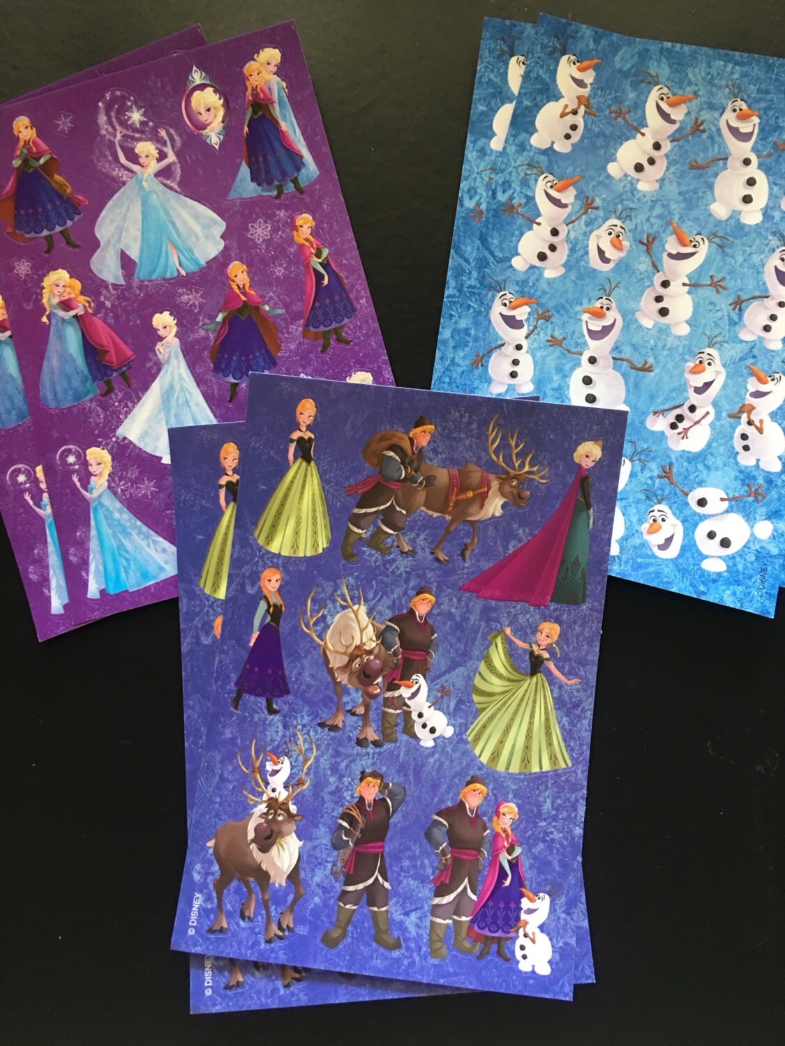 Disney Frozen Stickers 3 Sheets Etsy