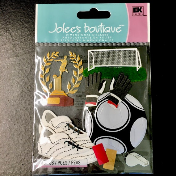 Soccer Sports Themed Scrapbooking Stickers Dimensional Etsy