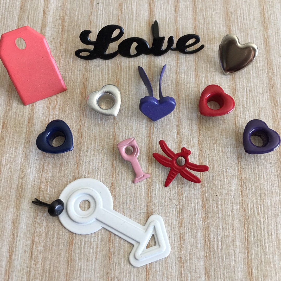 Scrapbooking Planner Journaling Brads Eyelets Embellishment Kits by