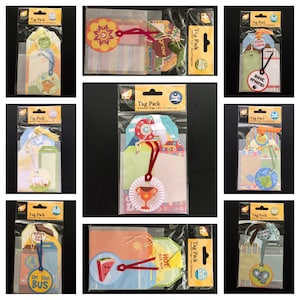 ATD Tag Packs Assortment with Vellum Pouch - You Choose - Baby - Grade School - Bohemian Chic - Beach - Snow Day - CATS & Dogs - Summer - G