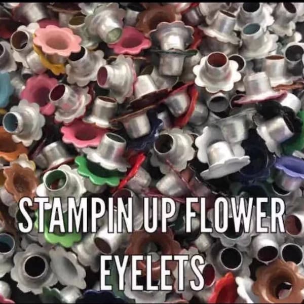 Flower Shaped 3/16" Eyelets By Stampin' Up - Mixed or Color choices