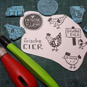 frische Eier - Stempel