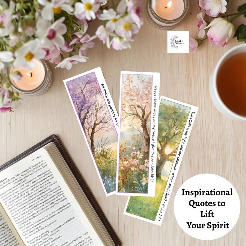 Springtime Bookmarks Library Printable Scripture Bookmarks | Easter Basket Gifts | Springtime ...
