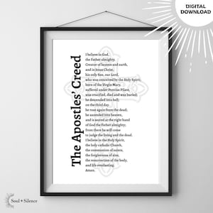 Apostles&#39; Creed Printable | Christian Printables | Christian Decor | Home Decor | Liturgical Art | Wall Art | Church Printables | Disciples