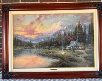 Thomas Kinkade Evening Majesty Limited Edition Canvas Lithograph 44" x 32" Signed