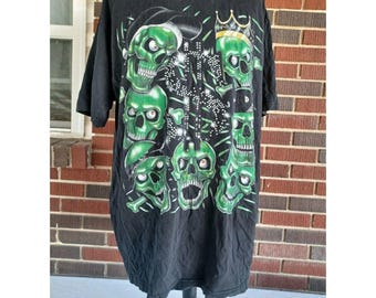Vintage Y2K 2001 Skull Pile Shirt Big & Tall SELTEN