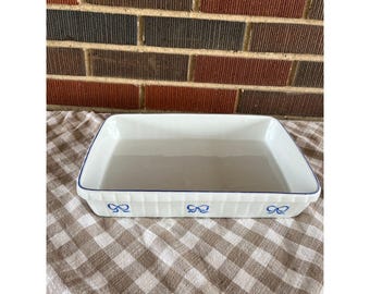 Vintage 12 "Vista Alegre EMA Portugal Blaues Band Rechteck Baker