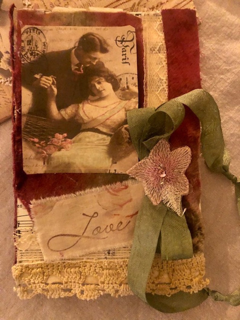 Upclycle Book Assemblage/Gift/Room Decor/Valentine Theme image 1