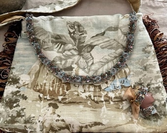 French Toile Handbag/Gift/Bohemian