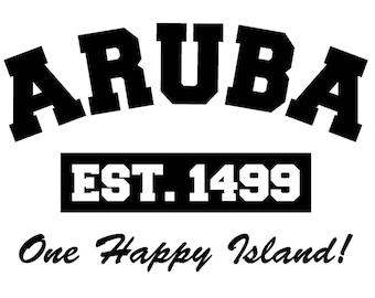 Aruba One Happy Island Digital Download files - .pdf, .svg, .eps