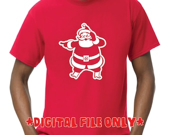 Santa Claus Ho Ho Ho for red or white vinyl Digital Download files - .pdf, .svg, .eps