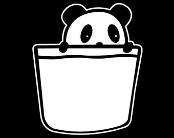 Panda Pocket Digital Download files (for light and dark clothing) - .pdf, .svg