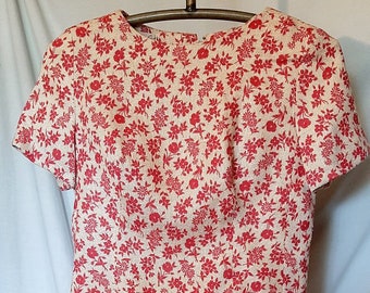 Adorable vintage pink patterned 2 piece California Girl dress and top in excellent condition,  size says 11/12