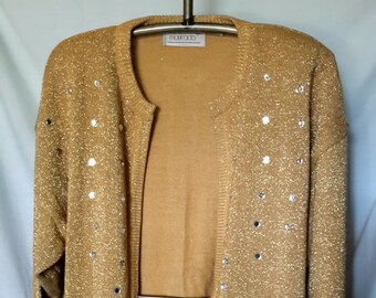 Metallic Cardigan | Etsy