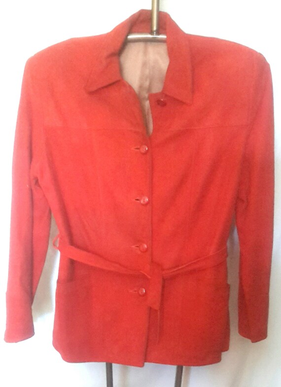 red suede jacket