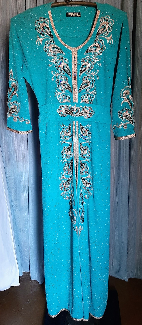 Beautiful Rimass Mod turquoise dress with sparkle,