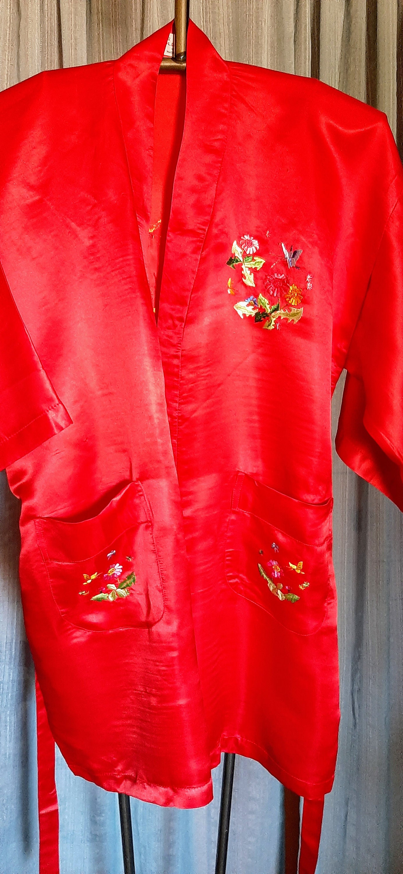 Peignoir Long Femme Golden Bee, Taille L, Couleur Turquoise, Occasion En Très Bon état, Style Chinoise