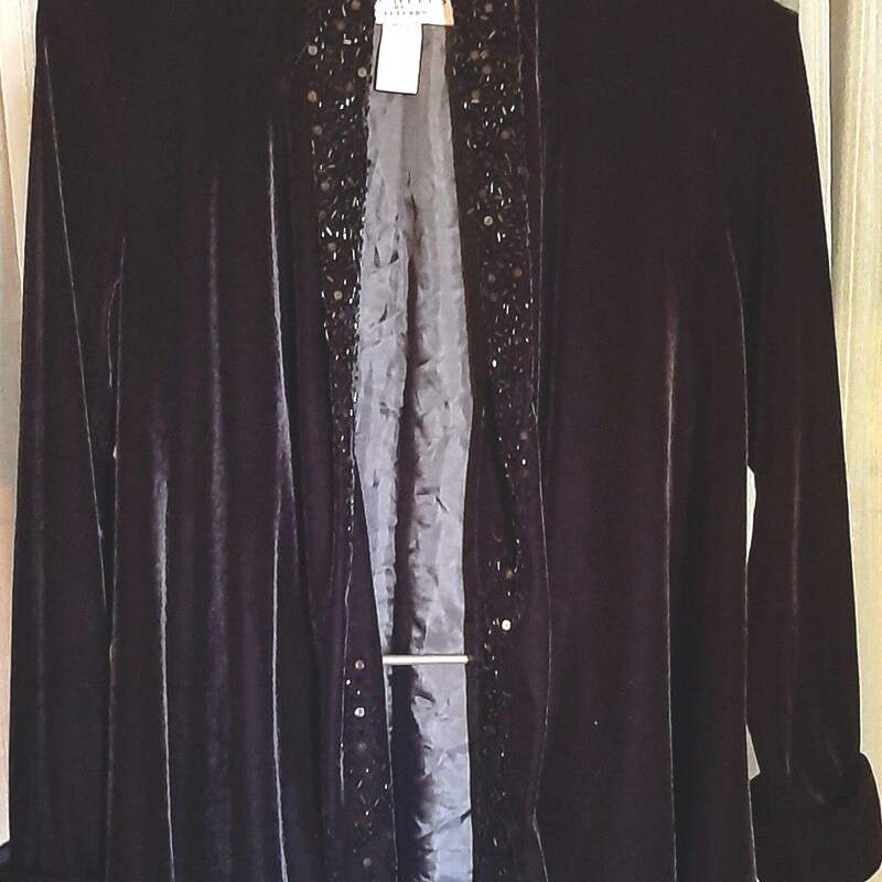 Vintage Hollywood Nites velvet boler jacekt with beautiful pearl detailing