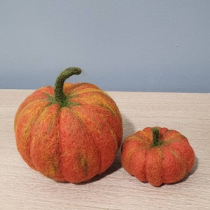 Needle felted pumpkins