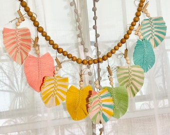 Boho Macrame Feather Car Charm . Diffusore olio essenziale .