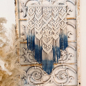 Dip Dyed Macrame Blue