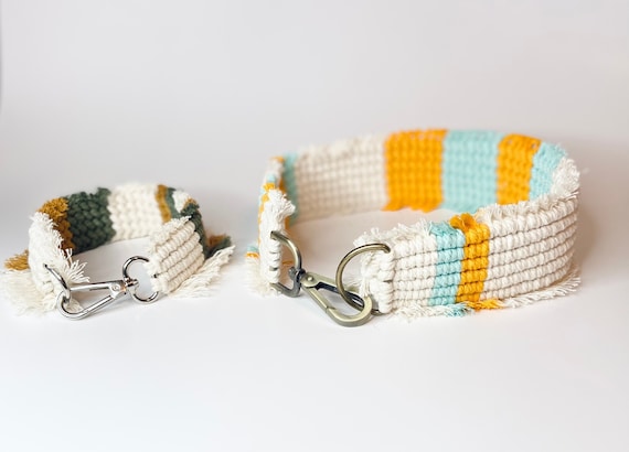 Macrame dog collars discount
