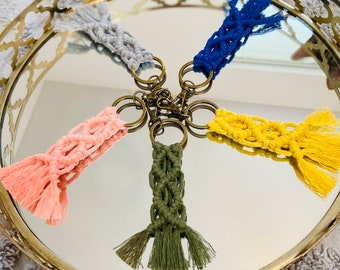 Handmade Macrame Keychain, Bohemian Style