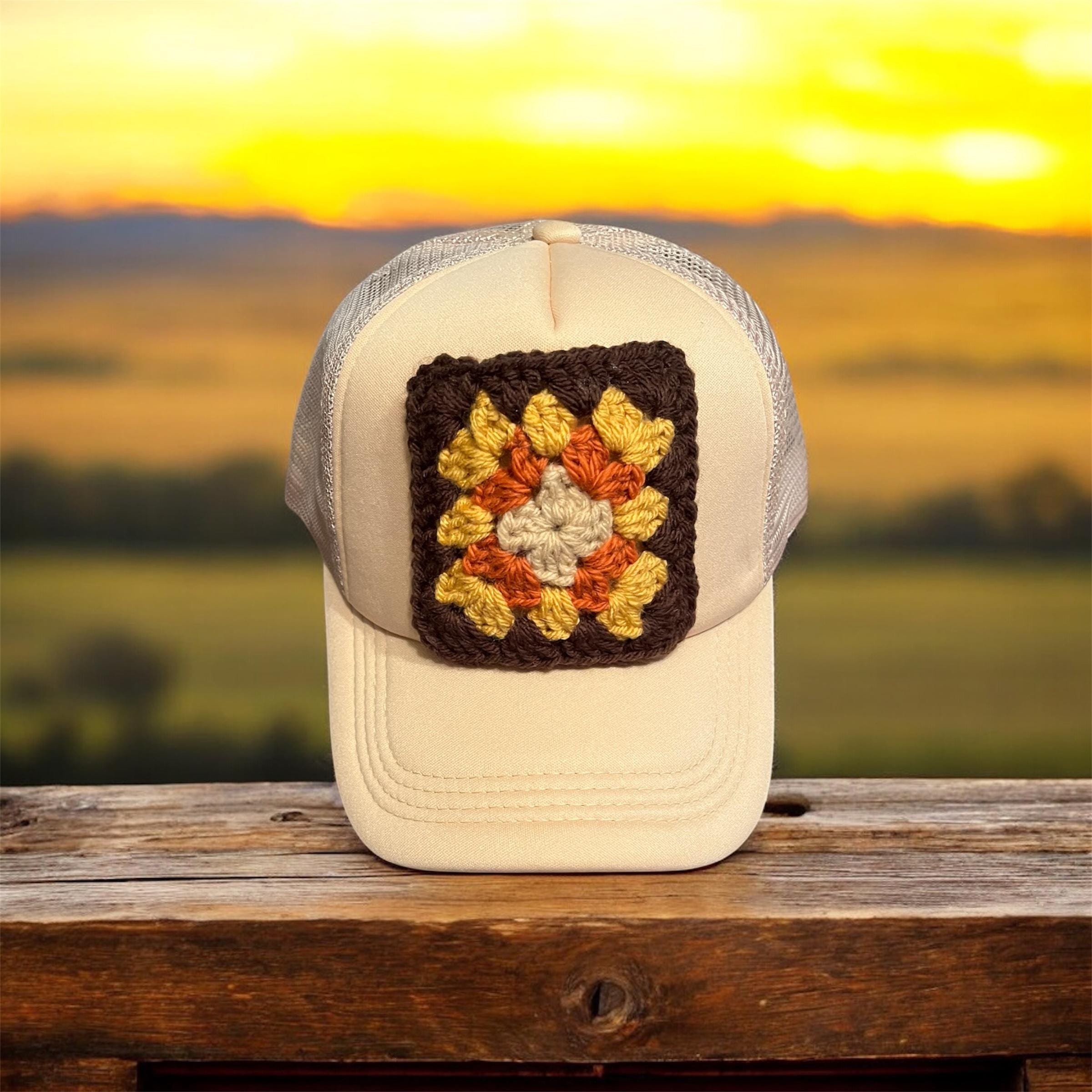 Trucker Hat With Granny Square - Etsy display picture 1