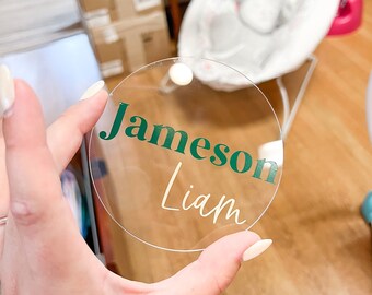 Acrylic Baby Name Announcement Baby Hospital Sign Acrylic Baby Name Sign Personalized Sign Nursery Name Sign Birth Photo Prop Baby Shower