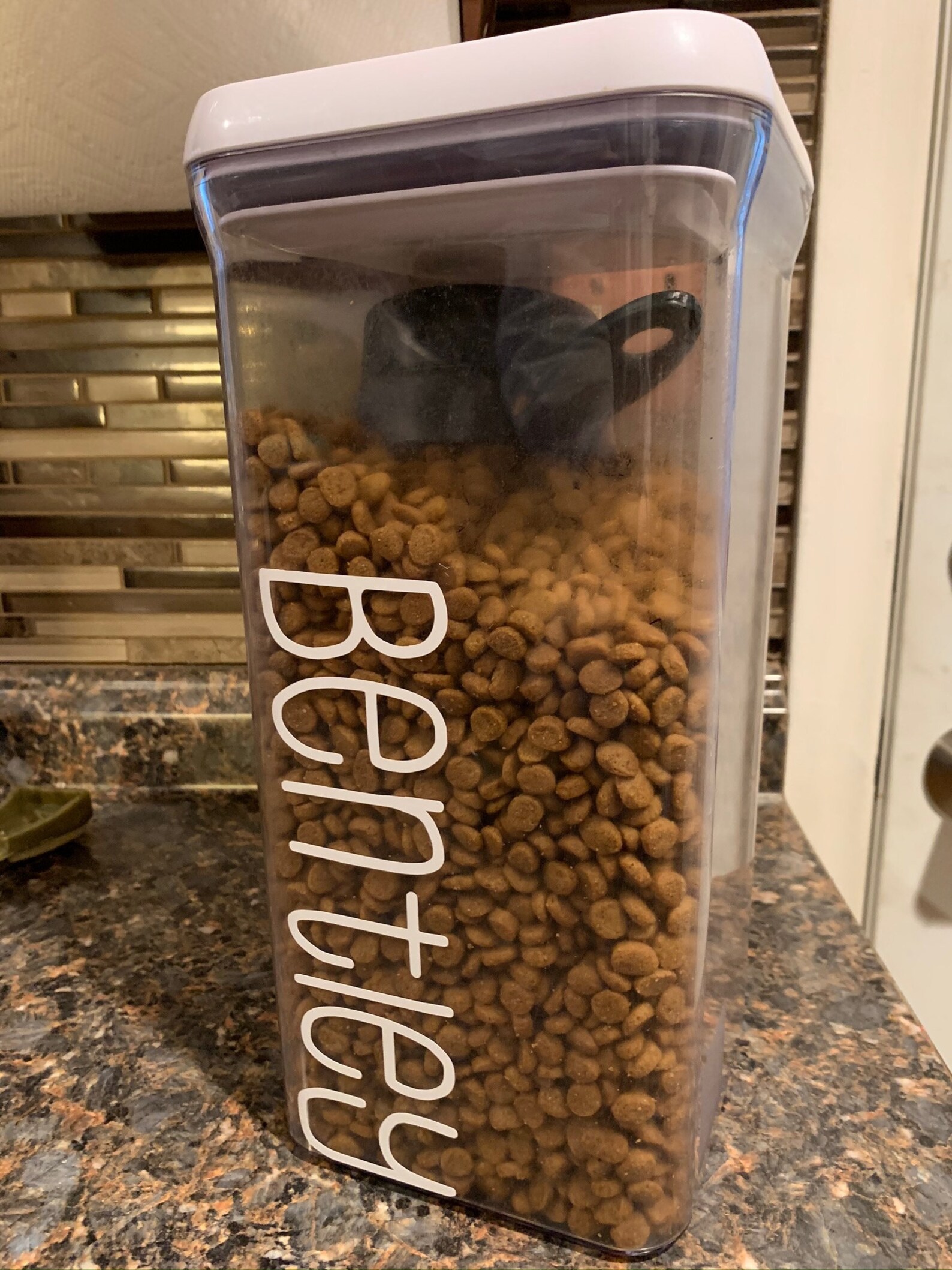 Personalized Decal for Dog Food Name Storage Container Pets Etsy
