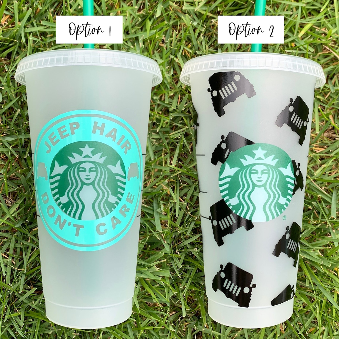Jeep Hair Don't Care Cup Starbucks Reusable Cold and | Etsy