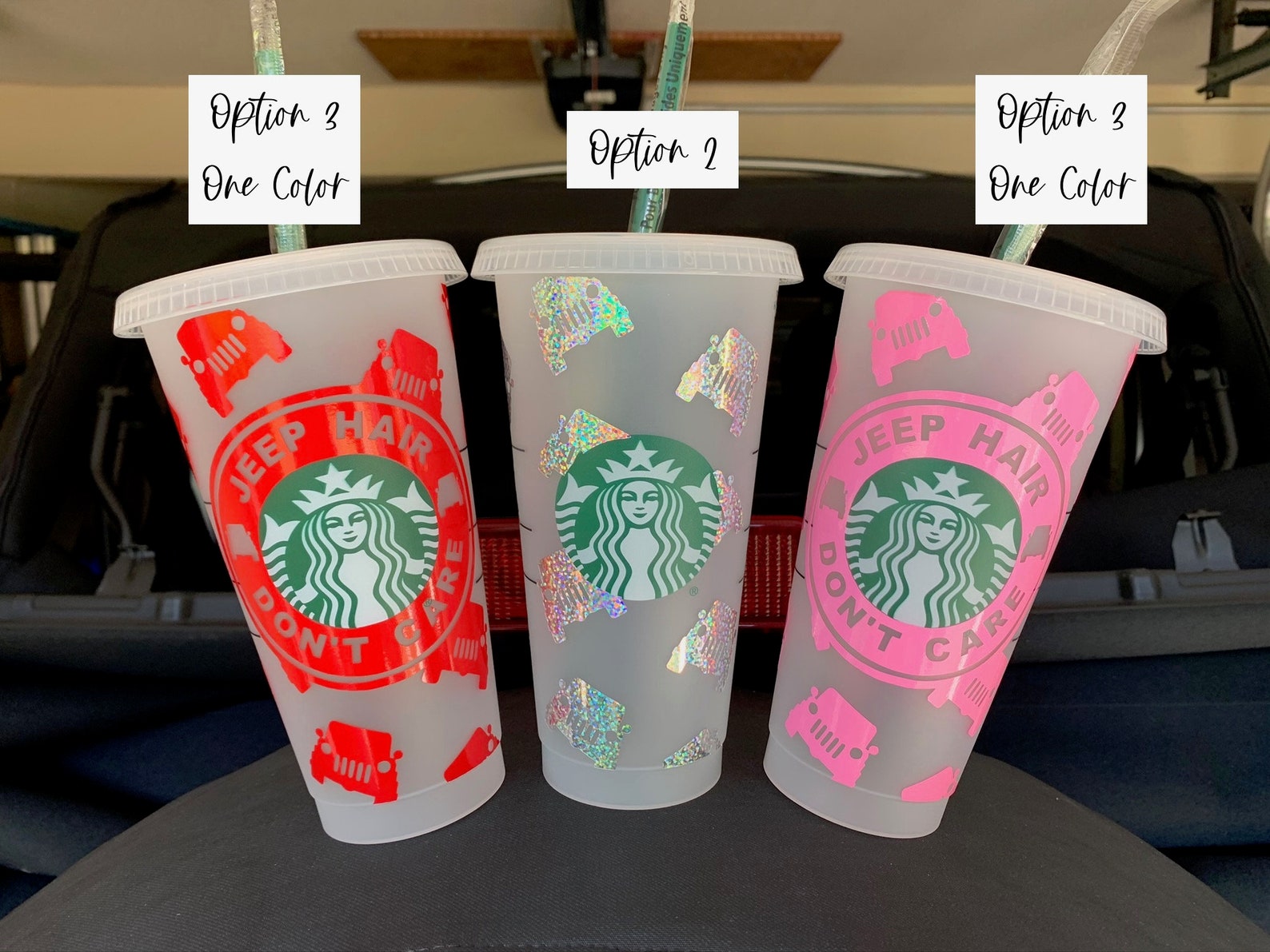 Jeep Hair Don't Care Cup Starbucks Reusable Cold and | Etsy