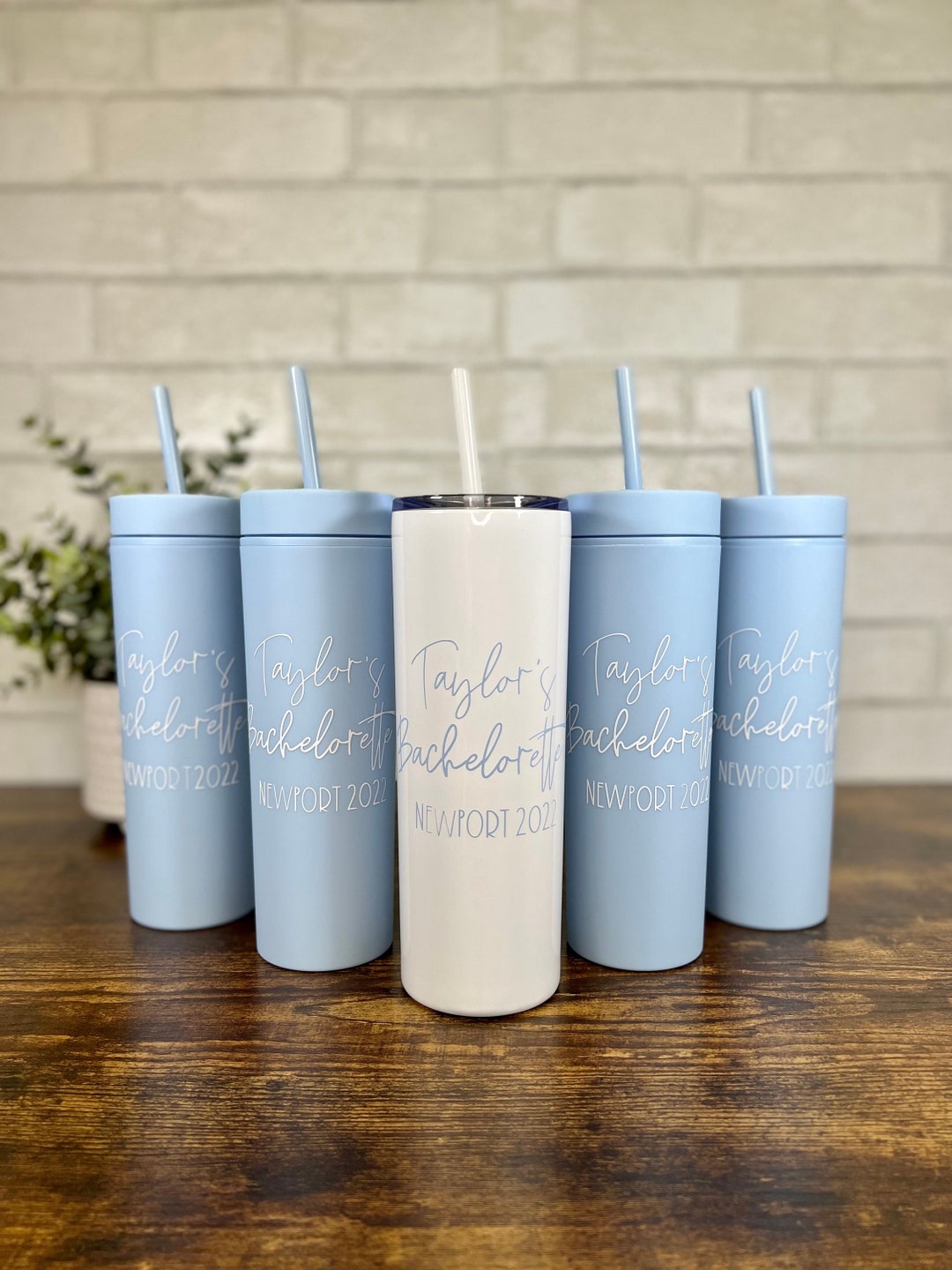 Acrylic Bridesmaid Tumbler Bridal Party Cups Soft Matte Tumbler Double