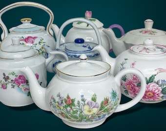 SMALL Vintage Teapots | 1 & 2 CUP | Bulk Teapots | Mismatched Tea ware | Children’s Tea Party Supplies | Tea Party Decorations