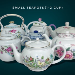 SMALL Vintage Teapots | 1 & 2 CUP | Bulk Teapots | Mismatched Tea ware | Children’s Tea Party Supplies | Tea Party Decorations