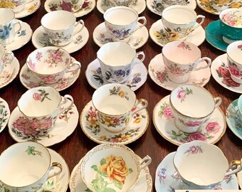 Cheap Tea Cups IMPERFECT Bulk Tea cups /& Saucers with Minor Imperfections Discount Tea Cups Teacup Lot Mismatched Teacups Tea Party