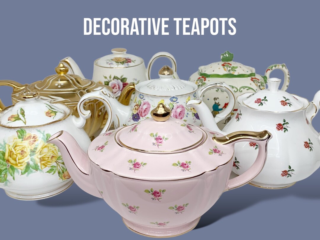 DECORATIVE Vintage Teapots Bulk Teapots Mismatched Tea Ware Tea Party