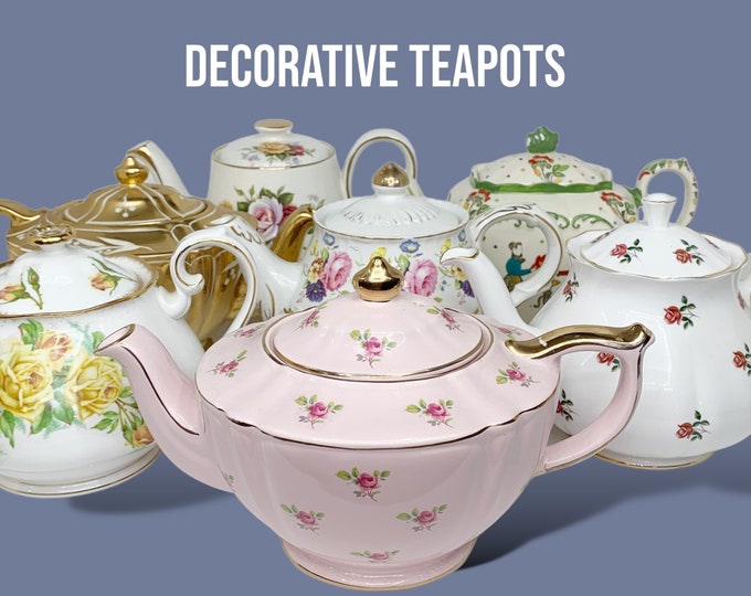 DECORATIVE Vintage Teapots Bulk Teapots Mismatched Tea Ware Tea Party