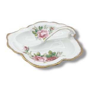 Royal Albert American Beauty Candy Dish | Vintage English Bone China
