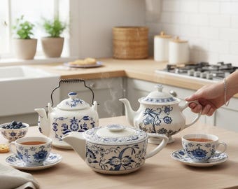イギリス　ヴィンテージ　英国　コーヒーポットカップセット　J&G Meakin J&G Meakin製 ヴィンテージブルー 北欧陶器 コーヒー/ティーポット