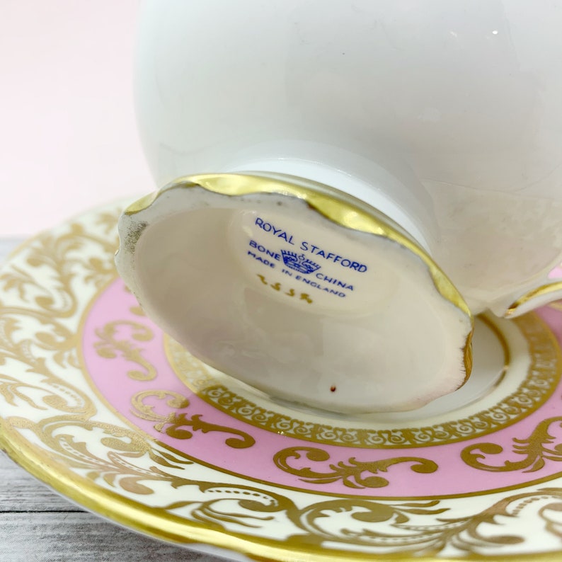 Royal Stafford Pink and Gold Tea Cup Pink and Gold Vintage Etsy