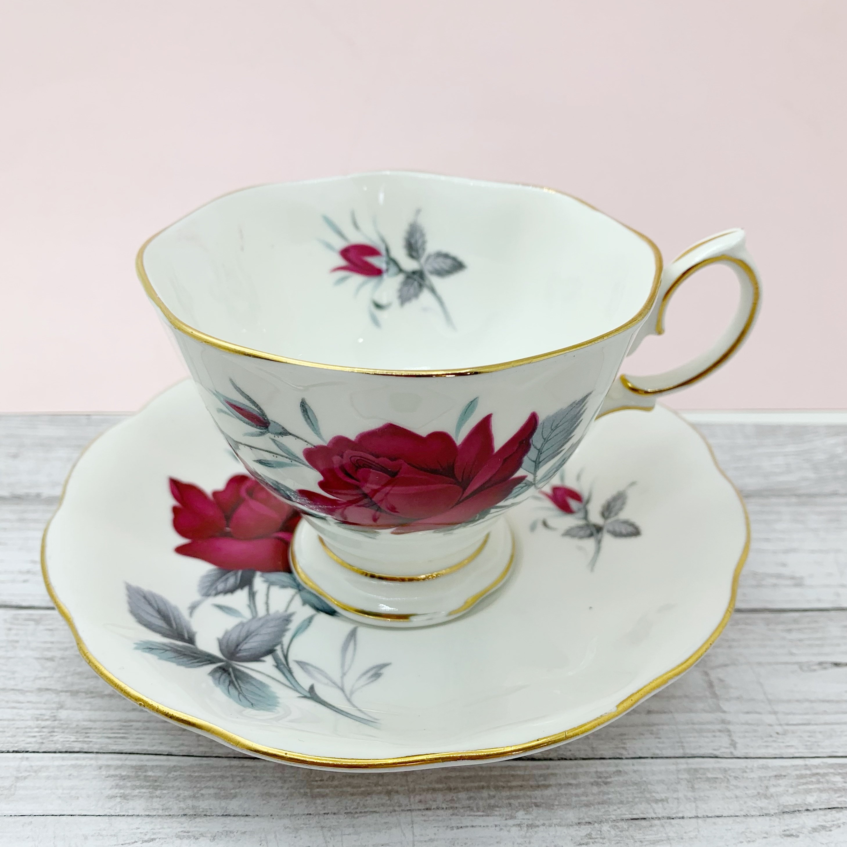 Set of 6 Royal Albert Sweet Romance Vintage Tea Cups Etsy