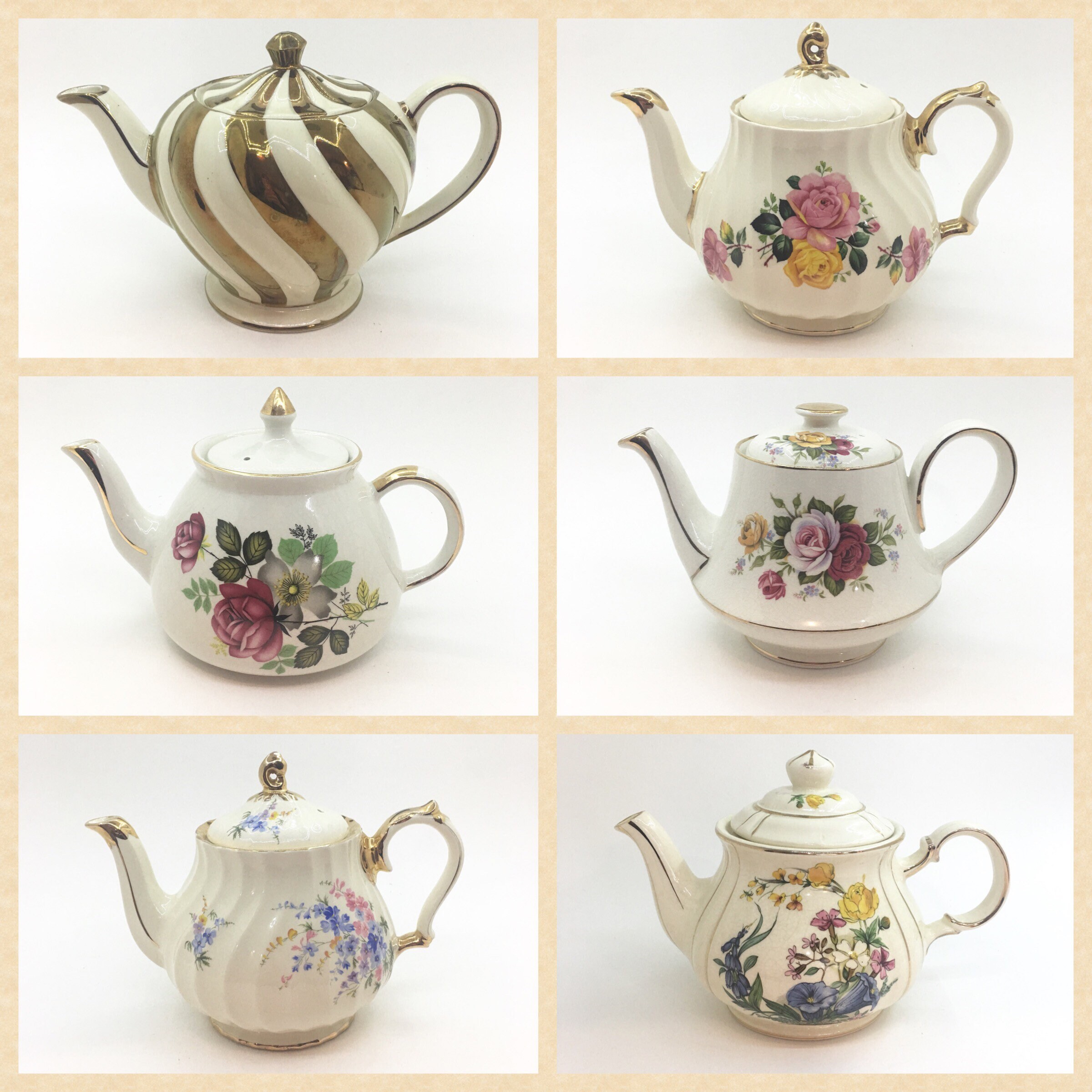 Lot of 6 Large Vintage Teapots Bulk Teapots Teapot Lot Etsy