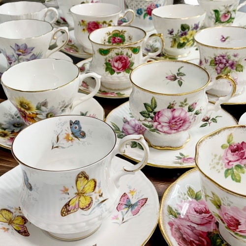 Mismatched Tea Cups and Saucers Vintage Mix and Match China Etsy
