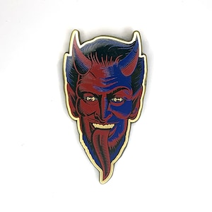 Krampus Devil Esmalte Solapa Pin