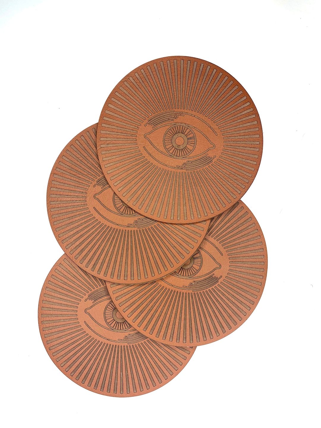 Faux Leather All-seeing Eye Coasters, Set of 4 - Etsy