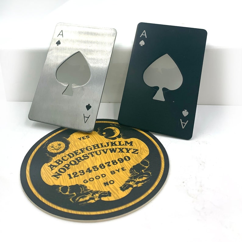 Wallet Sized Poker Ace Bottle Opener Stainless Steel image 3
