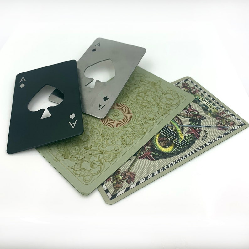 Wallet Sized Poker Ace Bottle Opener Stainless Steel image 2