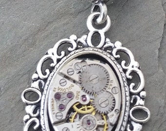 steampunk vintage watch pendant