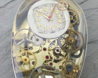 Vintage RITMA Gold Pendant Watch Necklace ,swiss Mechanical